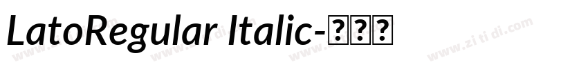 LatoRegular Italic字体转换